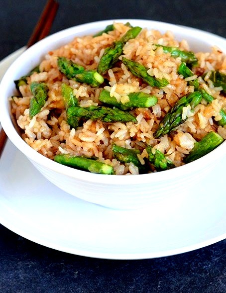 asparagus and ginger fried rice