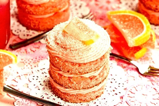 Pink Lemonade Mini Cakes