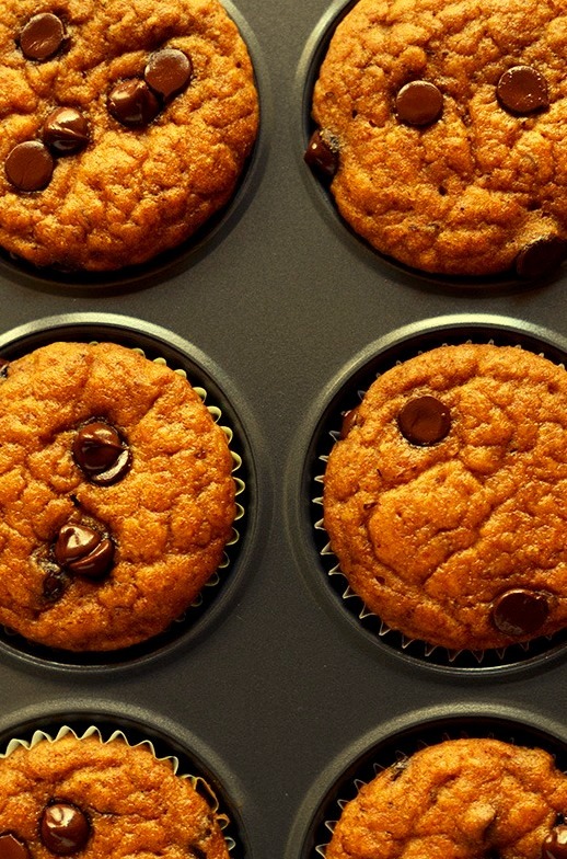 Vegan Pumpkin Chocolate Chip Muffins / Recipe